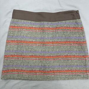Milly Multi-Color Striped Mini Skirt